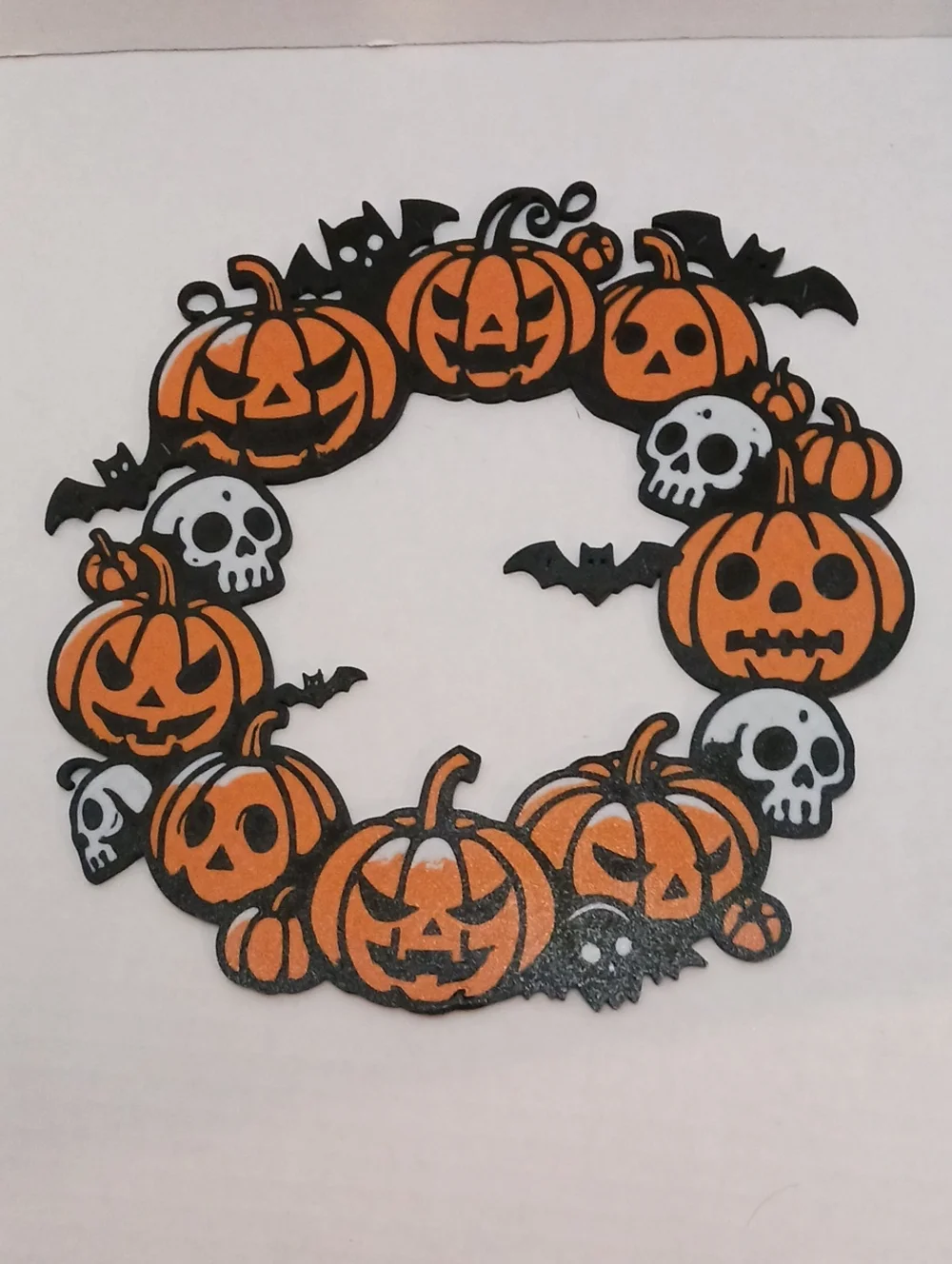 Halloween Pumpkin Wreath Party Decor - Orange